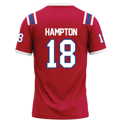 LA Tech - NCAA Football : Jaitlin Hampton - Red Football Jersey-1