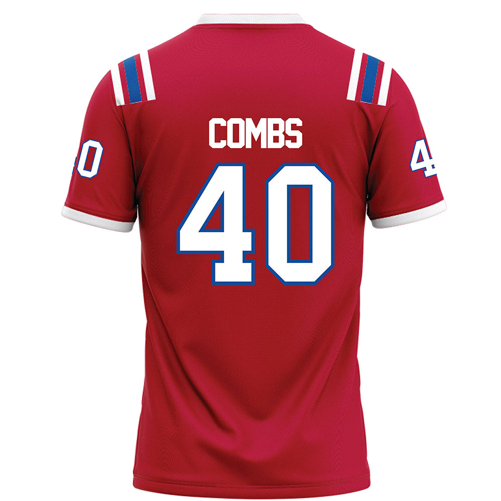 LA Tech - NCAA Football : Ayden Combs - Red Football Jersey-1