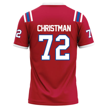 LA Tech - NCAA Football : Hayden Christman - Red Football Jersey-1