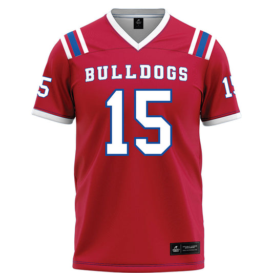LA Tech - NCAA Football : David Pierro - Red Football Jersey-0