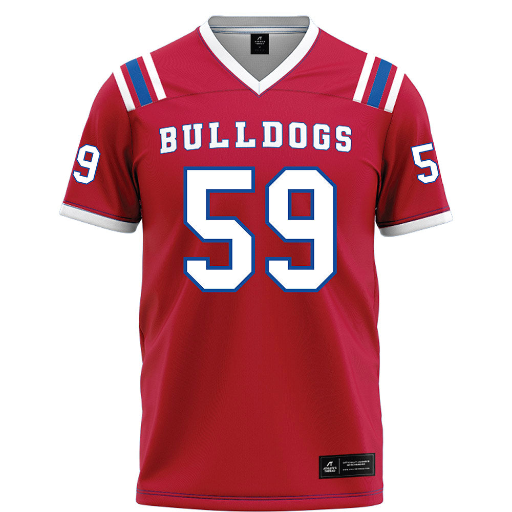 LA Tech - NCAA Football : Jake Riggs - Red Football Jersey-0