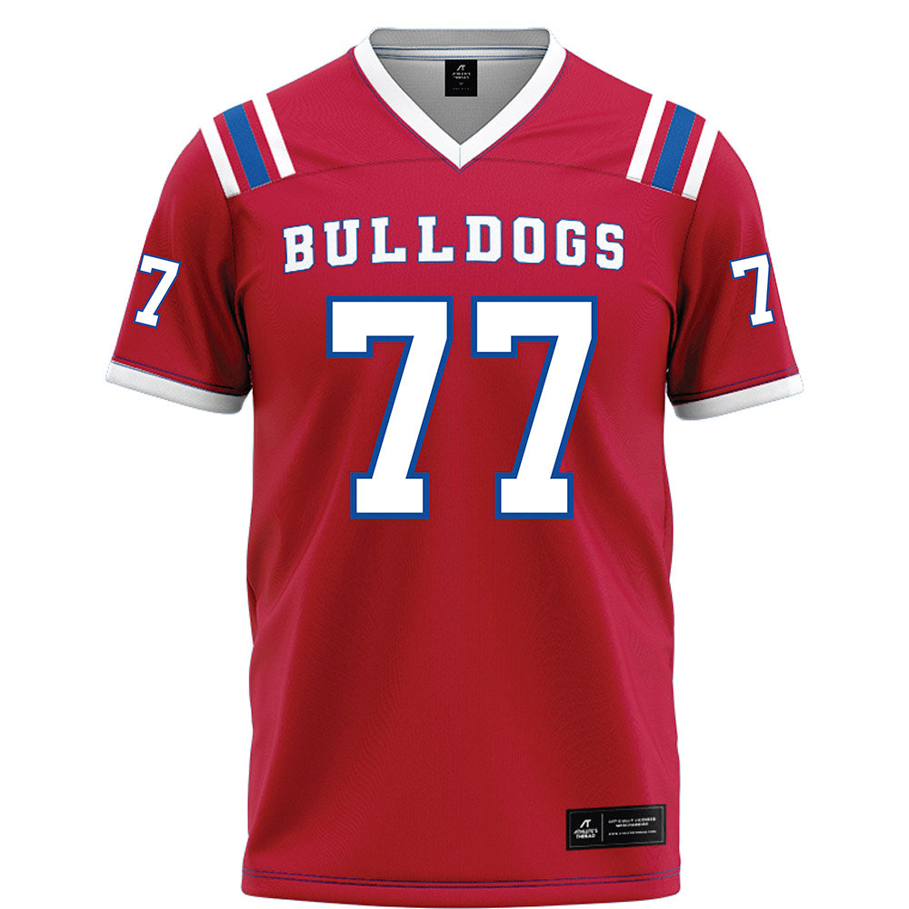 LA Tech - NCAA Football : Aric Adcock - Red Football Jersey-0