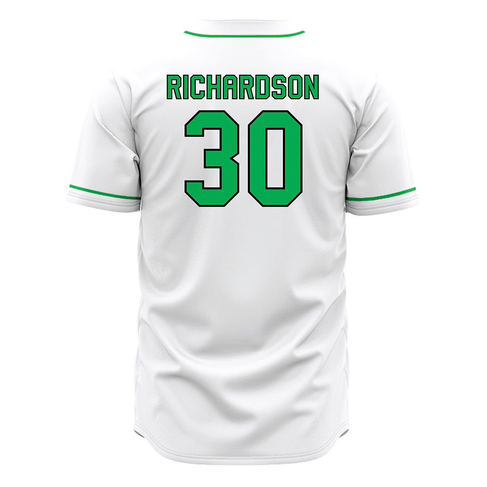 Marshall - NCAA Baseball : Hunter Richardson - White Jersey-1
