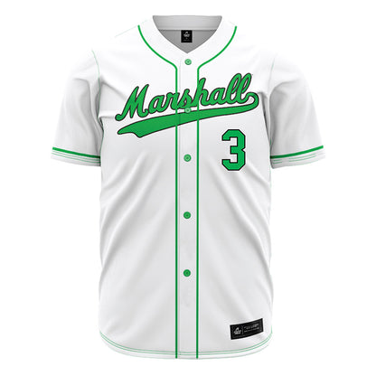Marshall - NCAA Baseball : Evan Bottone - White Jersey-0