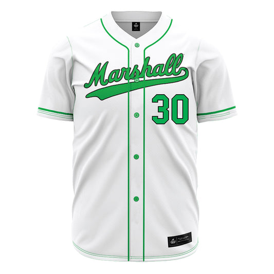 Marshall - NCAA Baseball : Hunter Richardson - White Jersey-0