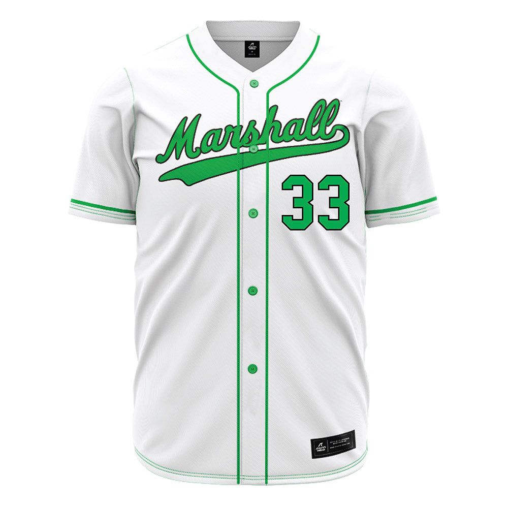 Marshall - NCAA Baseball : Rivers Johnson - White Jersey