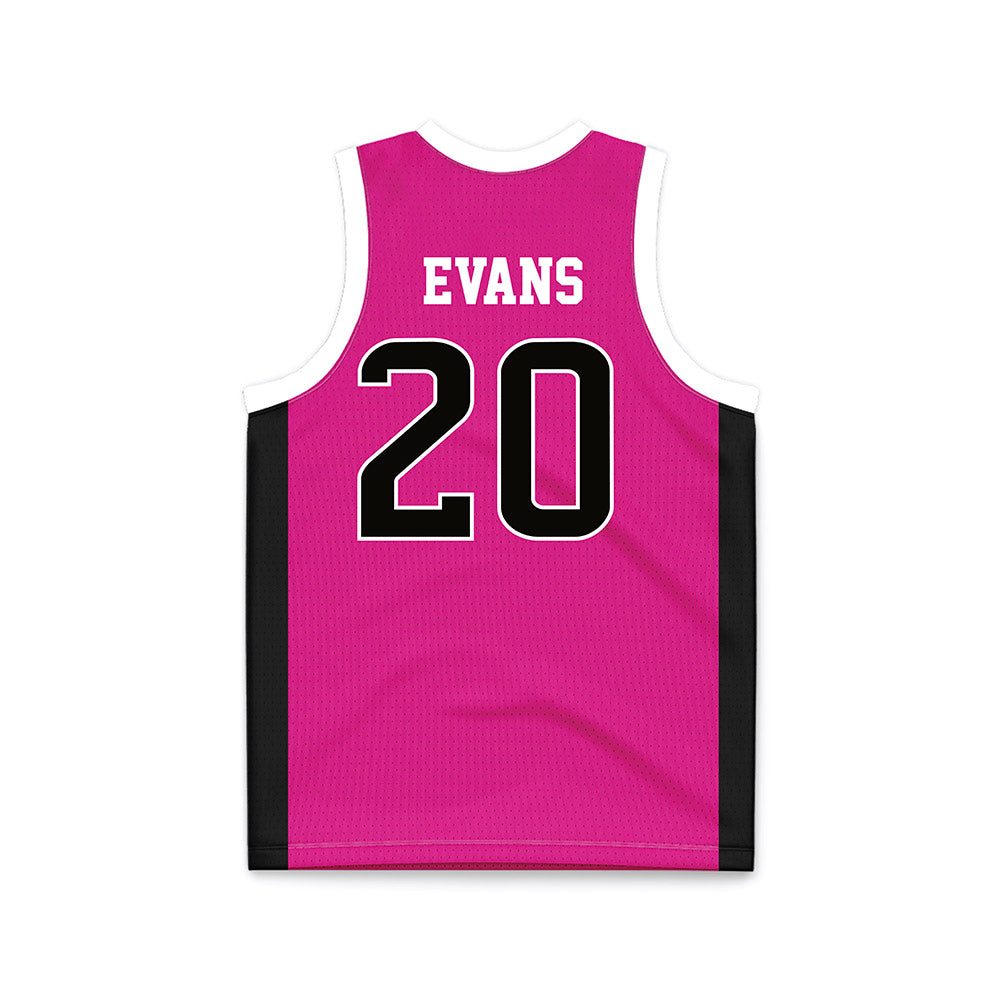 Southern Miss - NCAA Women's Basketball : Je'Mya Evans - Pink Basketball Jersey-1
