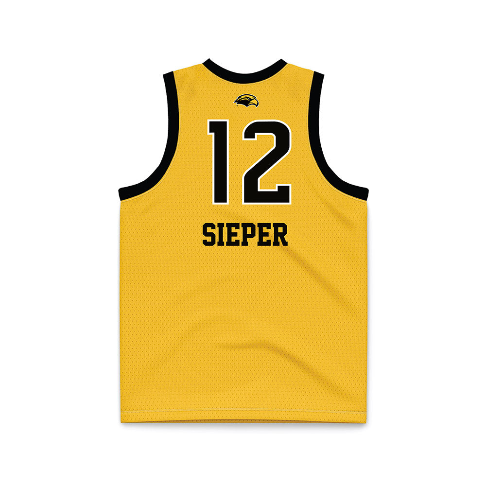 Southern Miss - NCAA Women's Basketball : Morgan Sieper - Gold Basketball Jersey-1