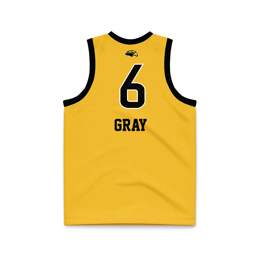 Southern Miss - NCAA Women's Basketball : Brikayla Gray - Gold Basketball Jersey-1