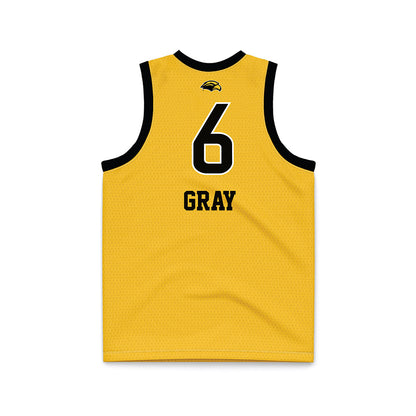 Southern Miss - NCAA Women's Basketball : Brikayla Gray - Gold Basketball Jersey-1