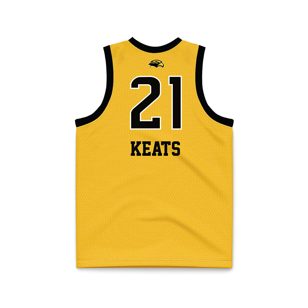 Southern Miss - NCAA Women's Basketball : Carly Keats - Gold Basketball Jersey-1