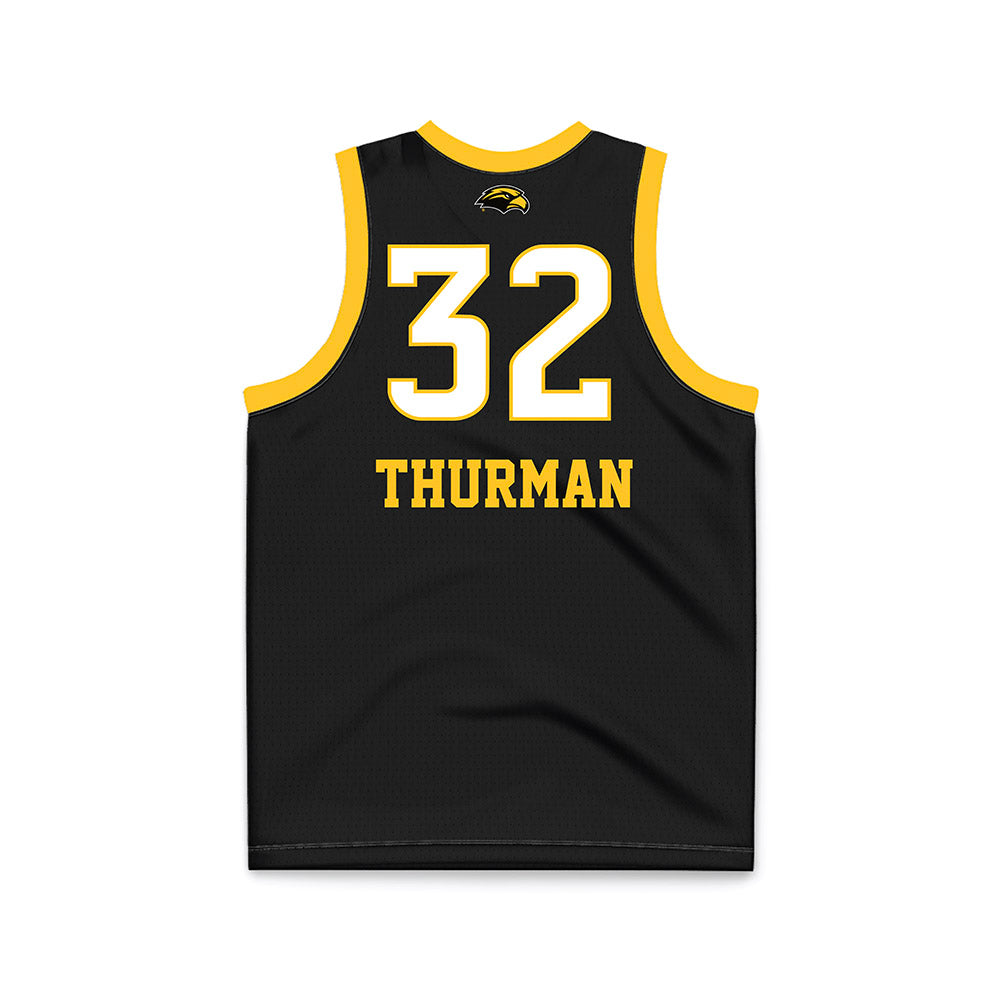 Southern Miss - NCAA Women's Basketball : Timya Thurman - Black Basketball Jersey-1