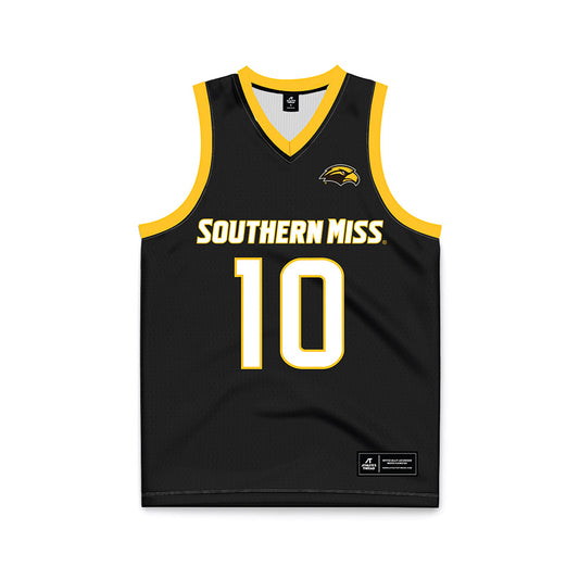 Southern Miss - NCAA Women's Basketball : Samantha Shanks - Black Basketball Jersey-0