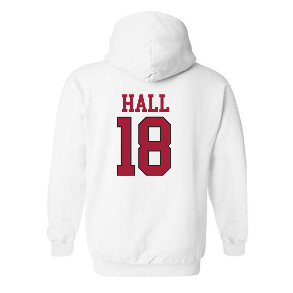 Arkansas - NCAA Football : Jude Hall - Replica Shersey Hooded Sweatshirt-3
