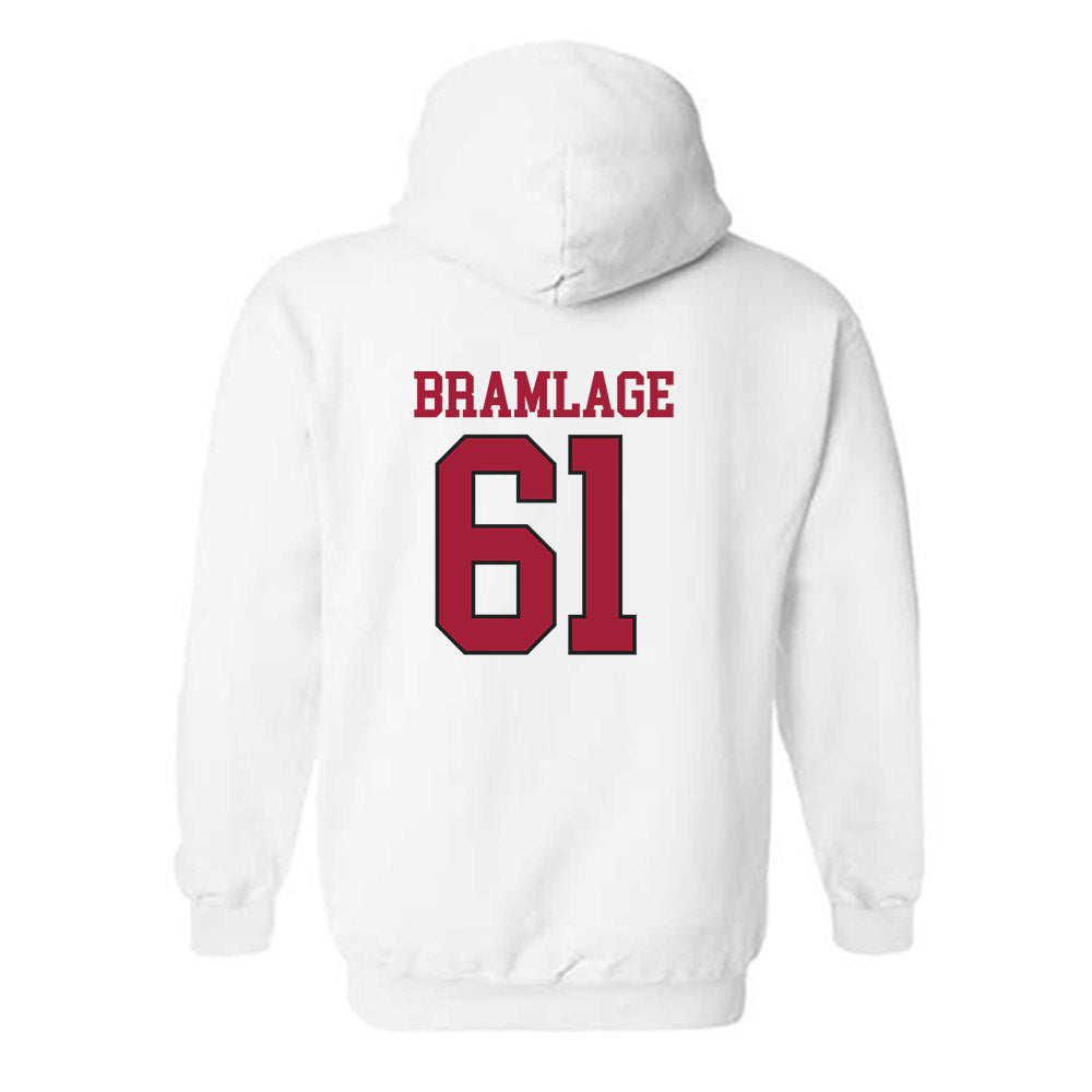 Arkansas - NCAA Football : Kaden Bramlage - Replica Shersey Hooded Sweatshirt-2