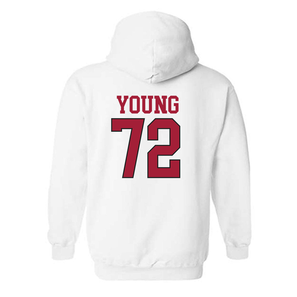 Arkansas - NCAA Football : Tucker Young - Replica Shersey Hooded Sweatshirt-3