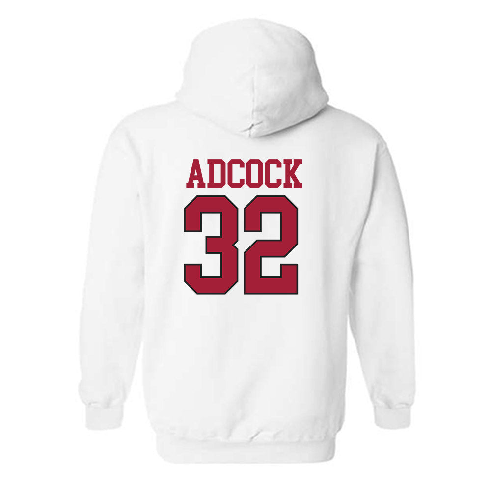 Arkansas - NCAA Football : Matt Adcock - Replica Shersey Hooded Sweatshirt-3
