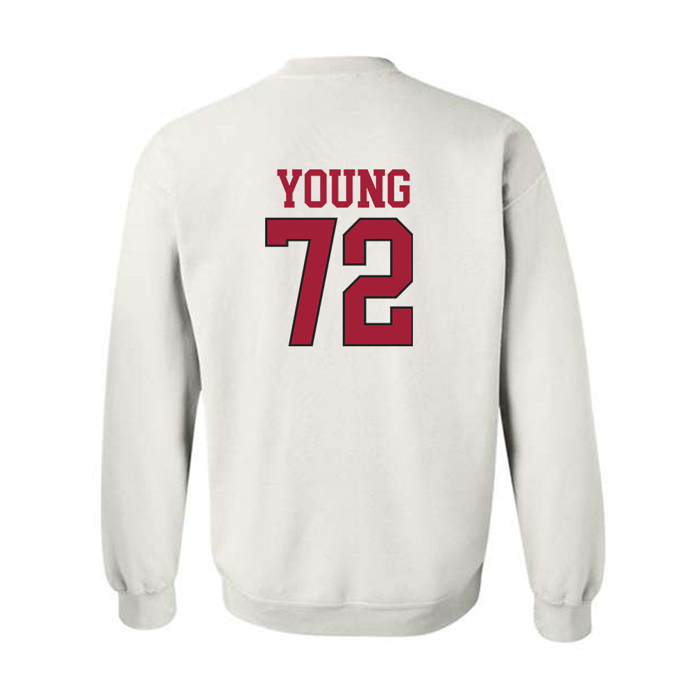Arkansas - NCAA Football : Tucker Young - Replica Shersey Crewneck Sweatshirt-1