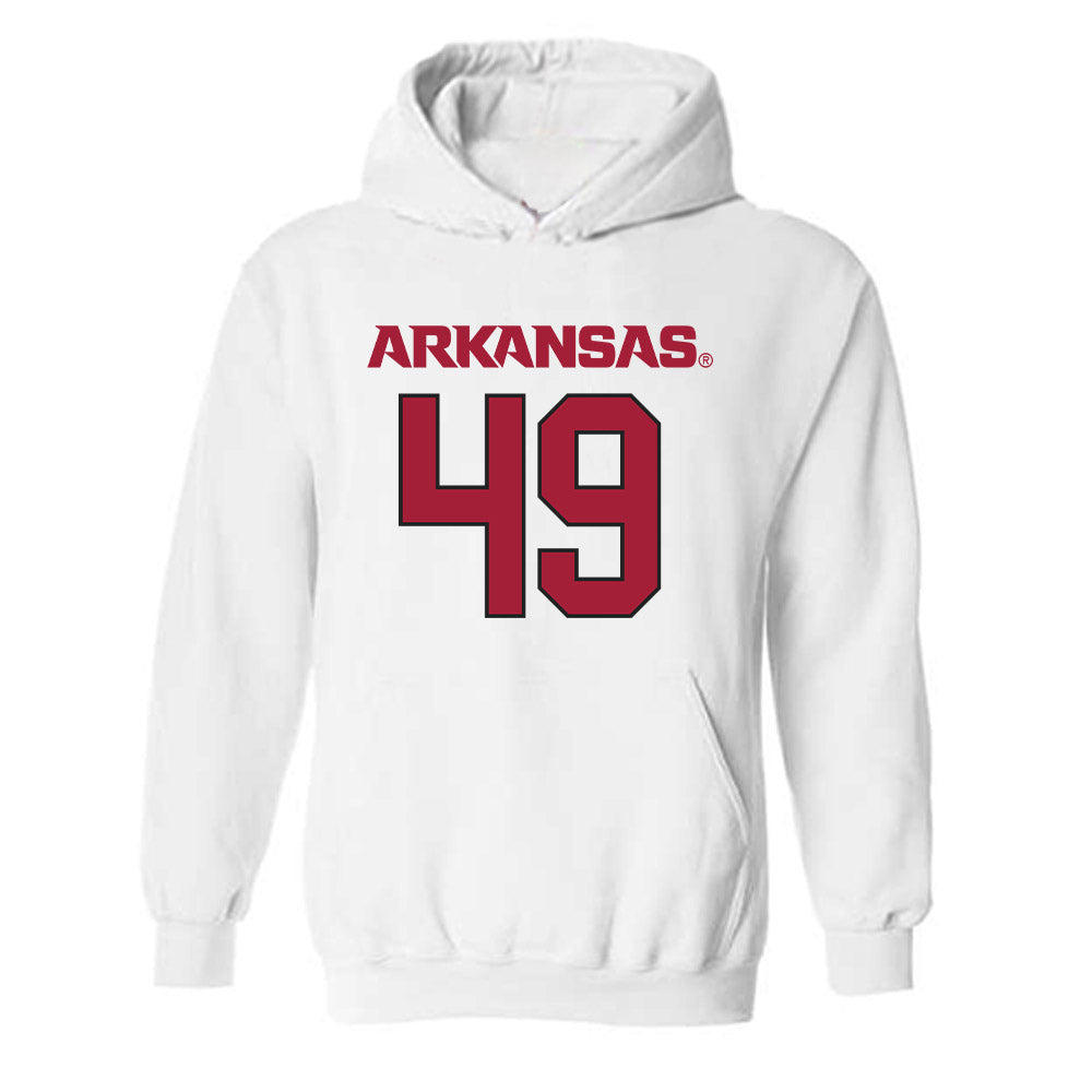 Arkansas - NCAA Football : Adam Johnston - Replica Shersey Hooded Sweatshirt-1