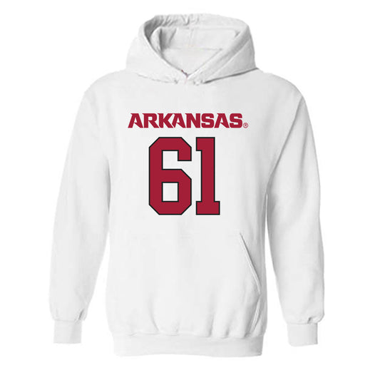 Arkansas - NCAA Football : Kaden Bramlage - Replica Shersey Hooded Sweatshirt-0