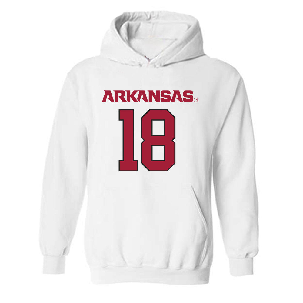 Arkansas - NCAA Football : Jude Hall - Replica Shersey Hooded Sweatshirt-0