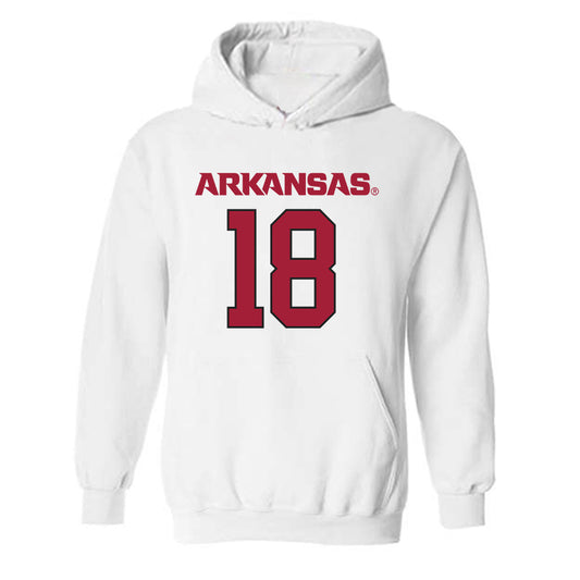 Arkansas - NCAA Football : Jude Hall - Replica Shersey Hooded Sweatshirt-0