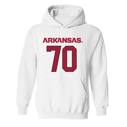 Arkansas - NCAA Football : Dan Grein - Replica Shersey Hooded Sweatshirt-1