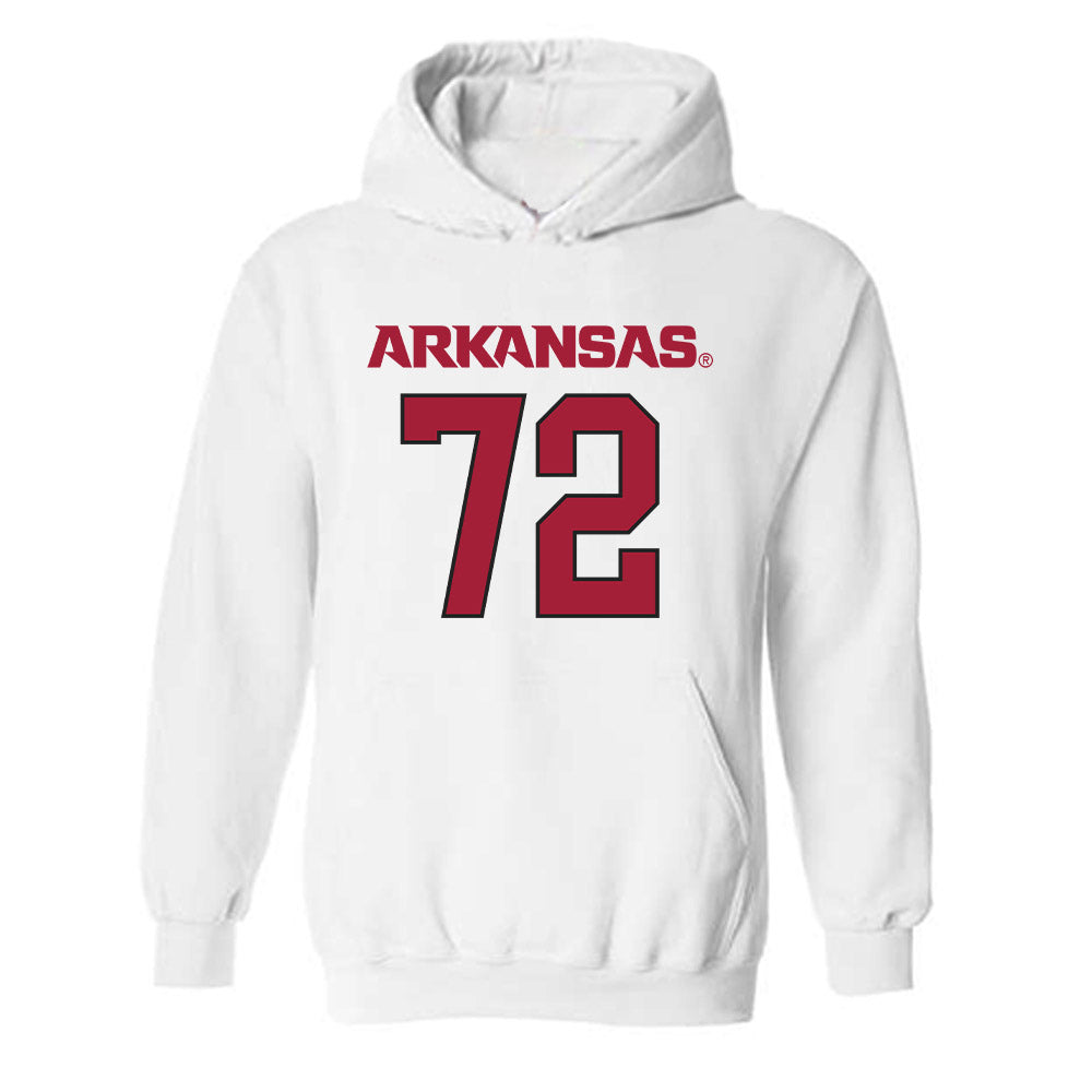 Arkansas - NCAA Football : Tucker Young - Replica Shersey Hooded Sweatshirt-1