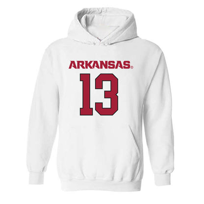 Arkansas - NCAA Football : Jelani Watkins - Replica Shersey Hooded Sweatshirt-0