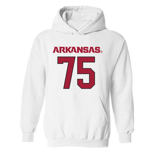 Arkansas - NCAA Football : Kavion Broussard - Replica Shersey Hooded Sweatshirt-0