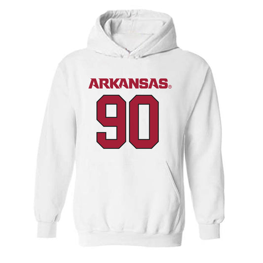 Arkansas - NCAA Football : Caleb Bell - Replica Shersey Hooded Sweatshirt-0