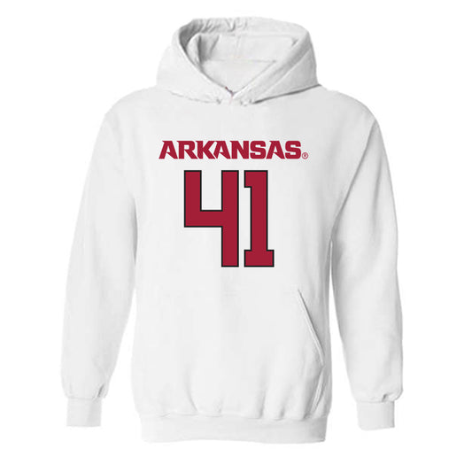 Arkansas - NCAA Football : Connor Smith - Replica Shersey Hooded Sweatshirt-0
