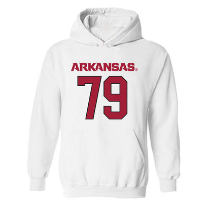 Arkansas - NCAA Football : Josiah Clemons - Replica Shersey Hooded Sweatshirt-0