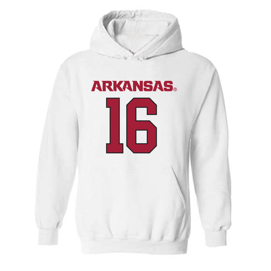 Arkansas - NCAA Football : Braeden Fuller - Replica Shersey Hooded Sweatshirt-0