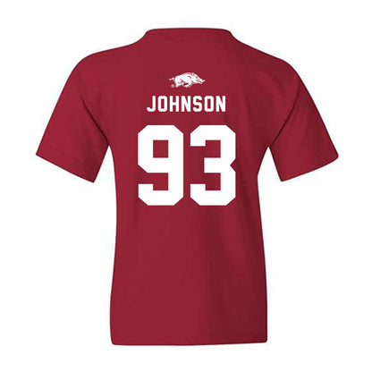 Arkansas - NCAA Football : Keiundre Johnson - Replica Shersey Youth T-Shirt-1