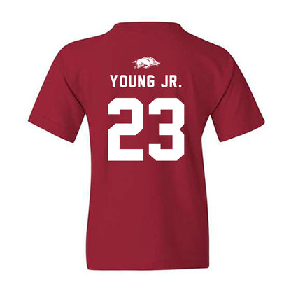 Arkansas - NCAA Football : Kevin Young Jr. - Replica Shersey Youth T-Shirt-1