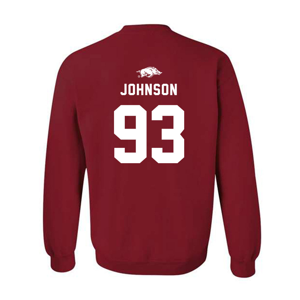Arkansas - NCAA Football : Keiundre Johnson - Replica Shersey Crewneck Sweatshirt-1