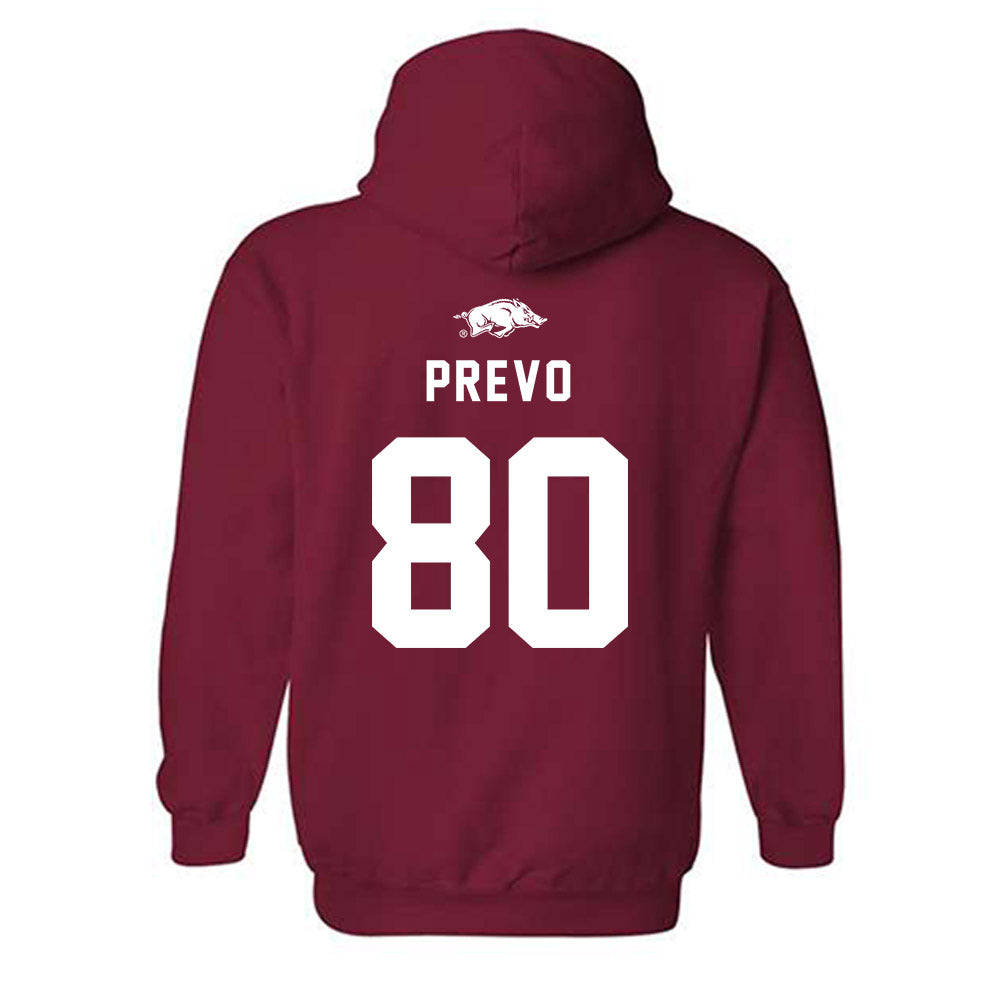 Arkansas - NCAA Football : Dequane Prevo - Replica Shersey Hooded Sweatshirt-1
