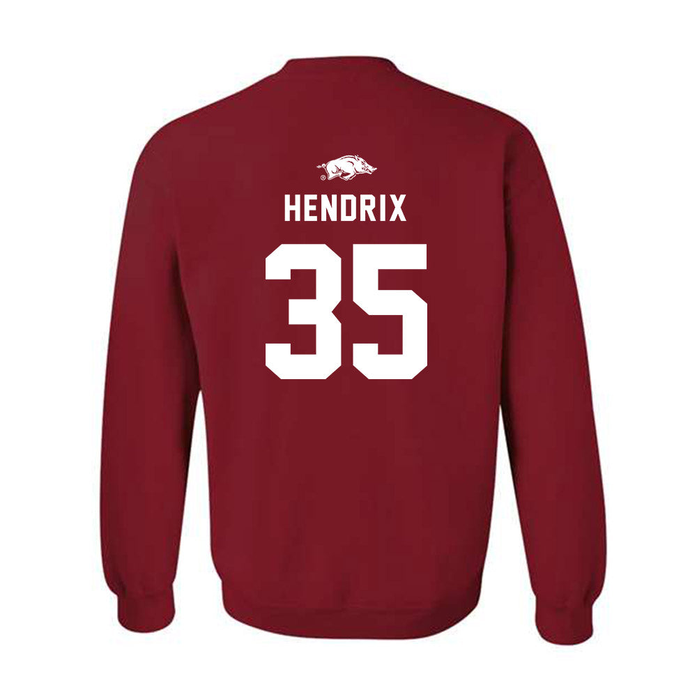 Arkansas - NCAA Football : Hutson Hendrix - Replica Shersey Crewneck Sweatshirt-1