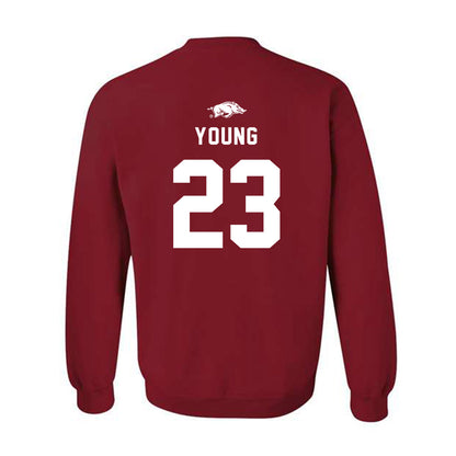 Arkansas - NCAA Football : Kevin Young - Replica Shersey Crewneck Sweatshirt-1