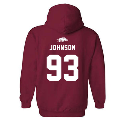 Arkansas - NCAA Football : Keiundre Johnson - Replica Shersey Hooded Sweatshirt-1