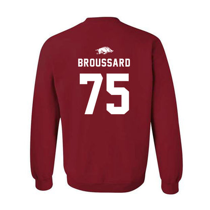 Arkansas - NCAA Football : Kavion Broussard - Replica Shersey Crewneck Sweatshirt-1
