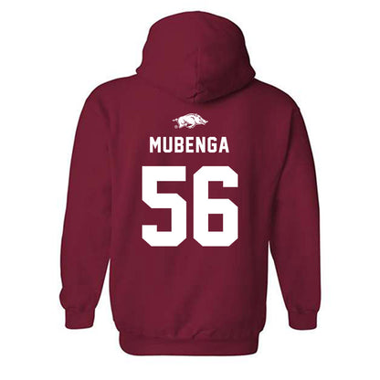 Arkansas - NCAA Football : Ben Mubenga - Replica Shersey Hooded Sweatshirt-1