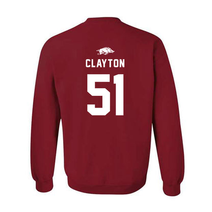 Arkansas - NCAA Football : Carey Clayton - Replica Shersey Crewneck Sweatshirt-1