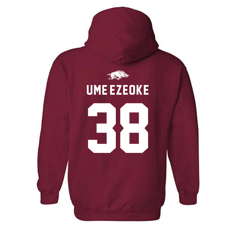 Arkansas - NCAA Football : Bradley Ume-Ezeoke - Replica Shersey Hooded Sweatshirt-1