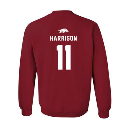 Arkansas - NCAA Football : Monte Harrison - Replica Shersey Crewneck Sweatshirt-1