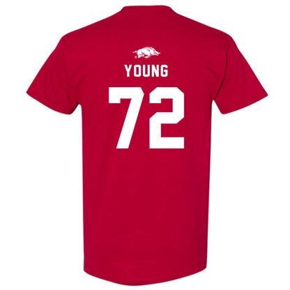 Arkansas - NCAA Football : Tucker Young - Replica Shersey T-Shirt-1