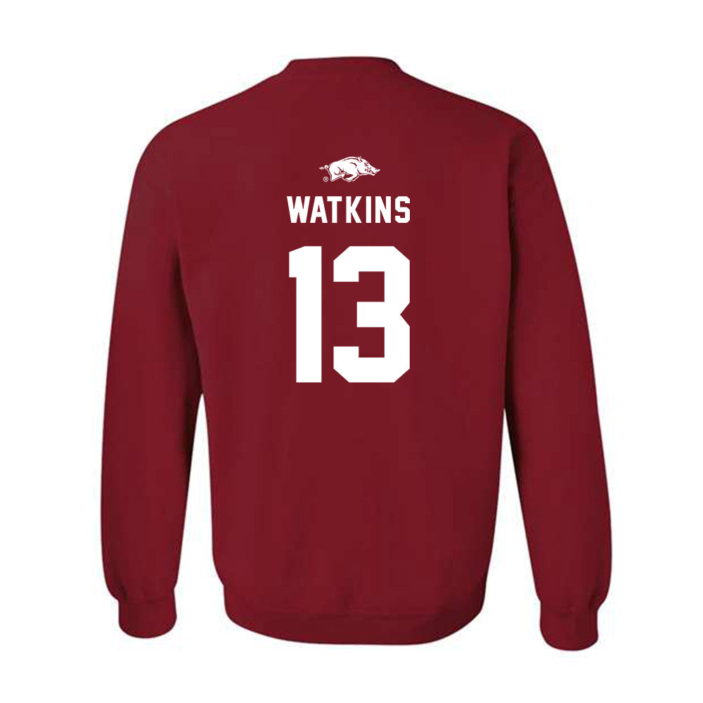 Arkansas - NCAA Football : Jelani Watkins - Replica Shersey Crewneck Sweatshirt-1