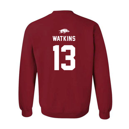Arkansas - NCAA Football : Jelani Watkins - Replica Shersey Crewneck Sweatshirt-1