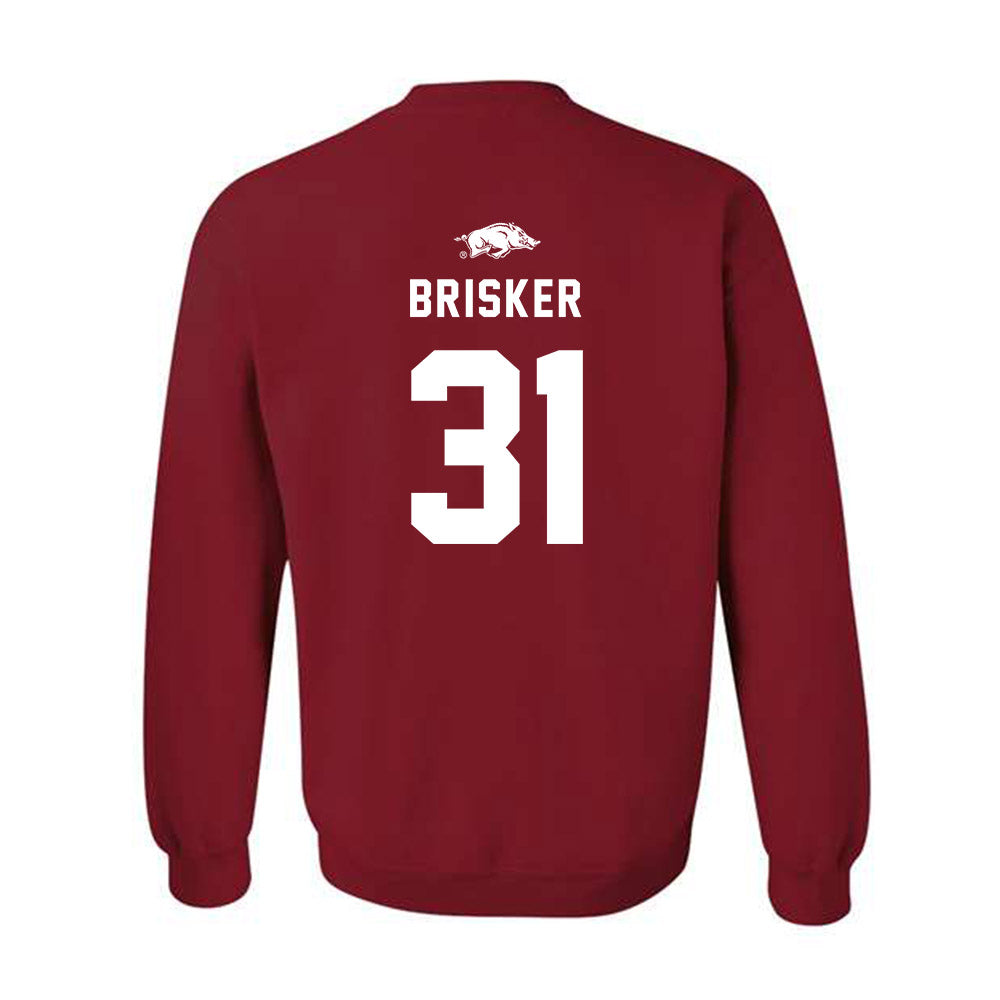 Arkansas - NCAA Football : Blake Brisker - Replica Shersey Crewneck Sweatshirt-1
